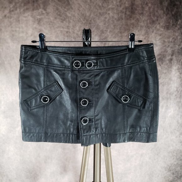 Red By Marc Ecko Leather Skirt - Picture 3 of 10